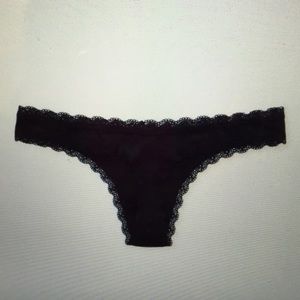 New Black Aerie Thong