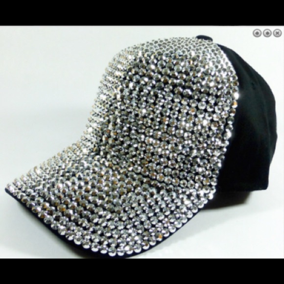 Sold🎈🎉Bling Distressed Rhinestone Baseball cap - Picture 2 of 3