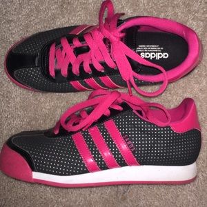Adidas Samoa black and fuchsia pink  sneakers.