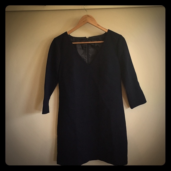 Jcrew wool dress, dark navy