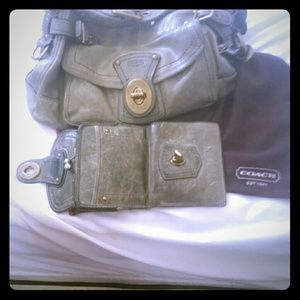 Coach hand bag with matching wallelt