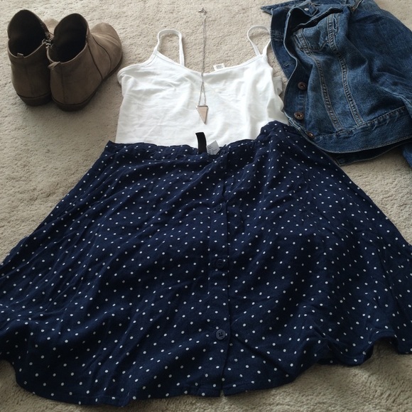 Blue circle skirt