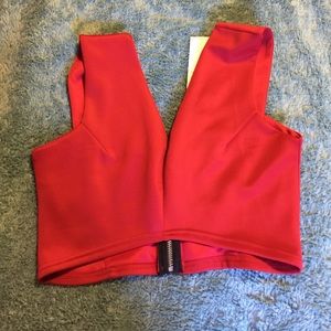 Asos red crop top