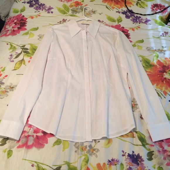 New York & Co White button down blouse
