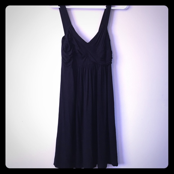 Black cotton spring dress or swimsuit coverup