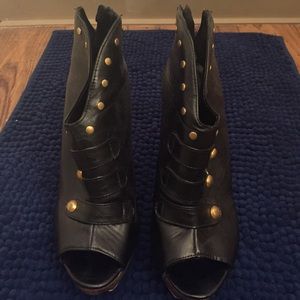 Buttoned up high heels