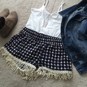 Fringe shorts