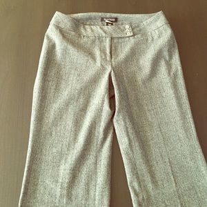 Black and white pinstripe slacks