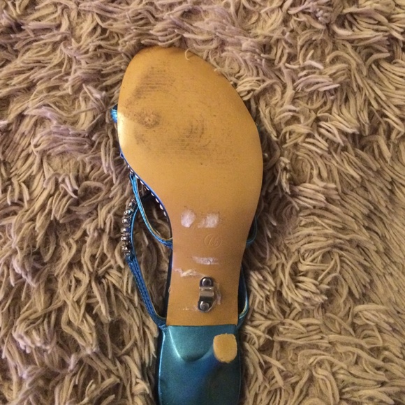 Blue rhinestone heels - Picture 3 of 4