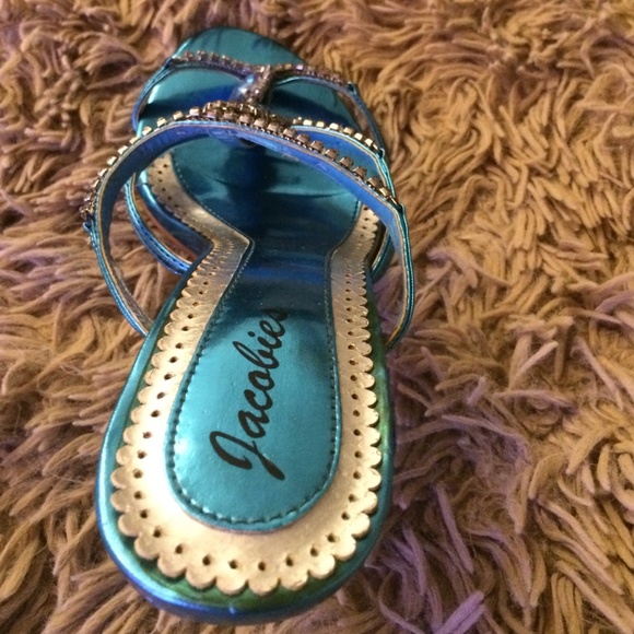 Blue rhinestone heels - Picture 4 of 4