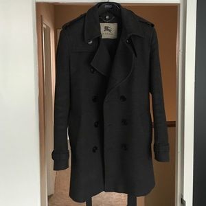 Burberry London Wool Double Breasted Trench
