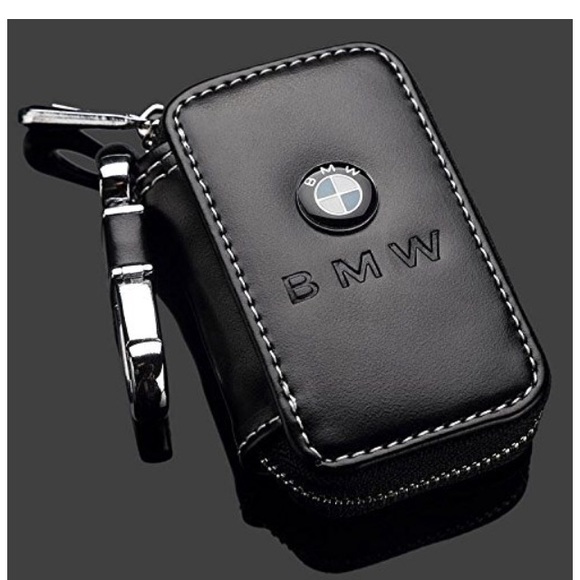 Black Premium Leather Car Key Chain Coin Holder Zi