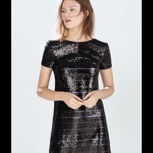 Zara Striped Sequin Dress