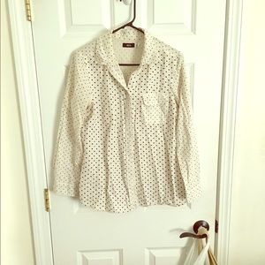 BDG button down polka dot shirt