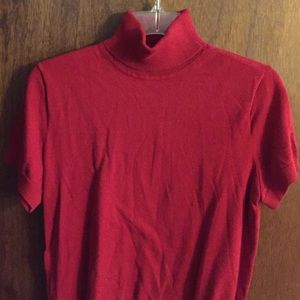 Red Short Sleeved Turtleneck