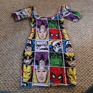 MARVEL COMICS short-sleeve party dress