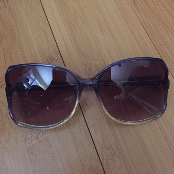 Blue and clear sunglasses