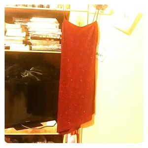 Red mid-thigh dress