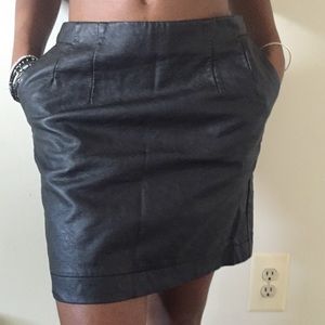 Vegan Leather Mini Skirt