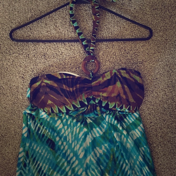 Halter top maxi dress