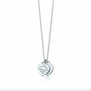 Tiffany & Co. Sterling silver 2 heart necklace