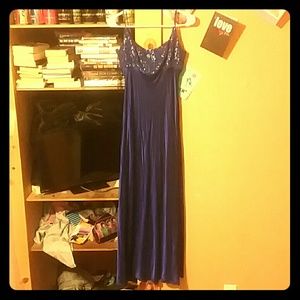 Blue nylon dress