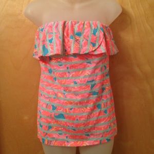 Ruffle Lilly Pulitzer gorgeous tube top
