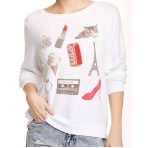 Wildfox My Favorite Things sweater XS white label