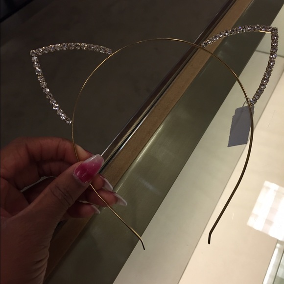 Cara "Meow" Crystal Cat Ear Headband