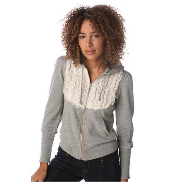 Free People Ruffle Hoodie