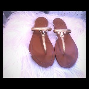 Tory Burch Gold Sandals Size 7