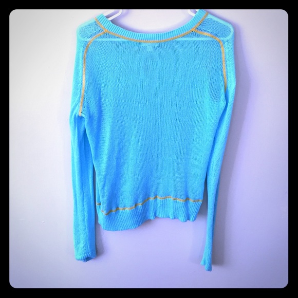 Thin aqua blue sweater