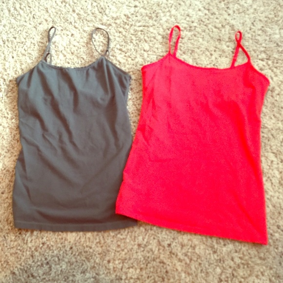 Cute red and gray tanks!