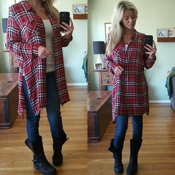 RESERVED HPπ Oversized Plaid Button-down - Picture 4 of 4