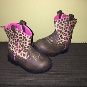 Toddler Cowgirl Boots w Cheetah