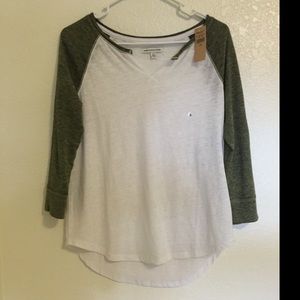 American eagle baseball tee, thin, size small.