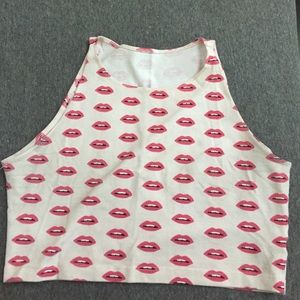 AA Lips crop top