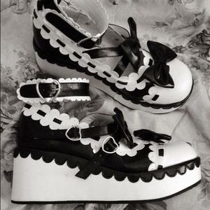 Black and White Lolita Shoes