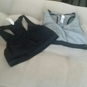 2 Cotton sports bras