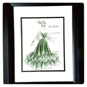 Balenciaga Vintage Fashion Print Art