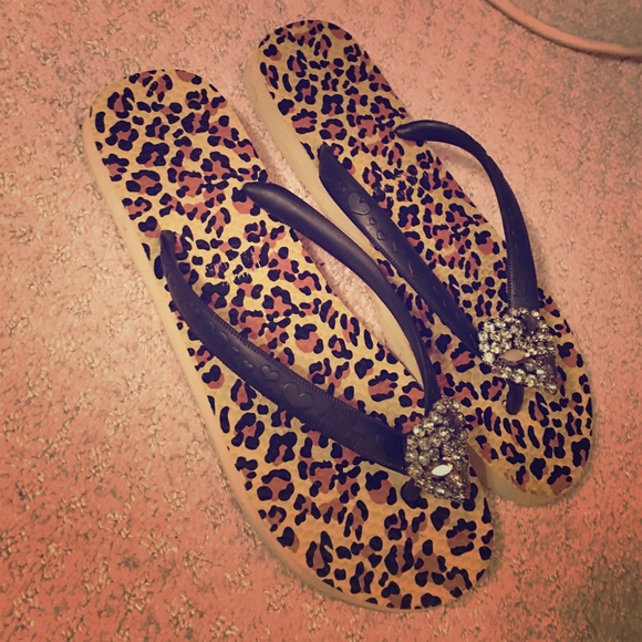 Cheetah Flip Flops