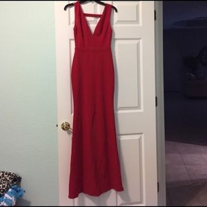 Red formal mermaid/fit and flare