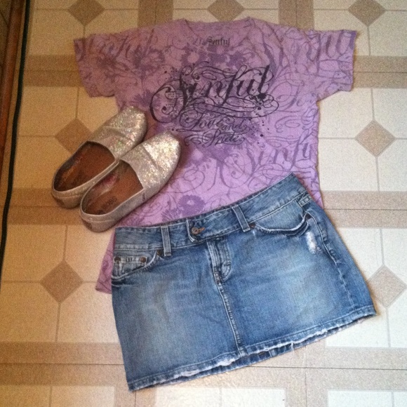 BKE jean skirt size 6