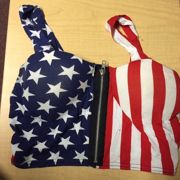 American flag bustier top