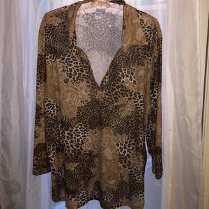 Plus Size Avenue Leopard print Blouse 22/24