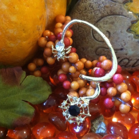 Spider Cobweb Earcuff with post - Picture 6 of 7