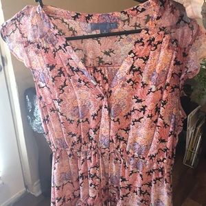 Anthropologie Floral sheer dress