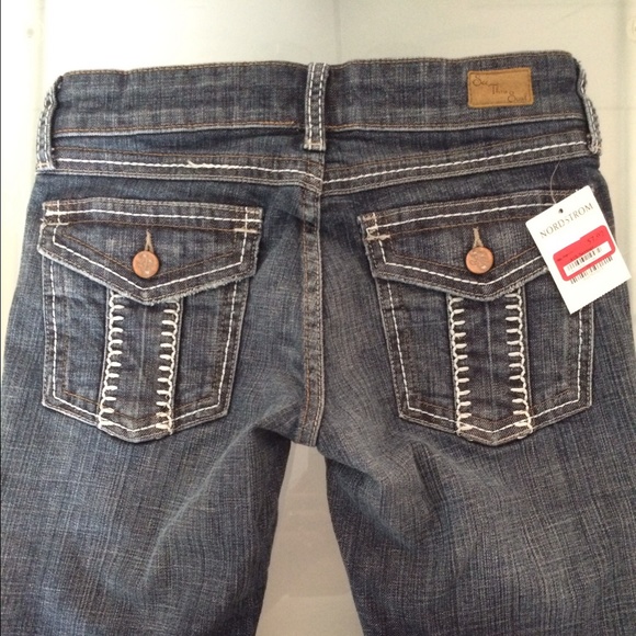 NORDSTROM SEE THRU SOUL BOOTCUT VINTAGE WASH JEANS - Picture 3 of 4