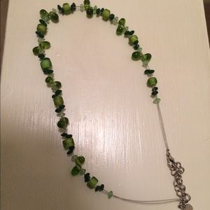 Green stone necklace