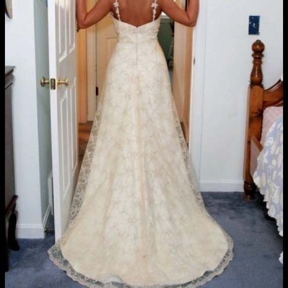 Champagne wedding gown